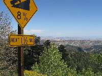 Finally, a bit of down hill, and it's only 8%