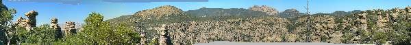 Heart of the Rocks Pano - Dos Cabezas to Sugar Loaf to Cochise Head