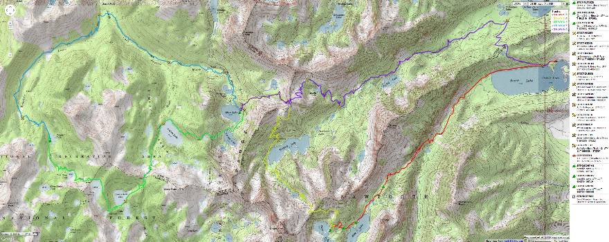 Map - ID: Sawtooth Figure-8; 2009; 46 miles